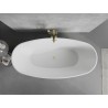 Mexen Lira wanna wolnostojąca wzór 170 x 80 cm, biała/czarna, przelew złoty szczotkowany - 52831708075-55