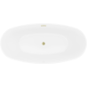 Mexen Lira freistehende Badewanne Design 170 x 80 cm, weiß/schwarz, Überlauf gold gebürstet - 52831708075-55