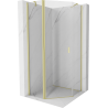 Mexen Mist Fünfeck-Duschkabine schwenkbar 90 x 90 cm, transparent, gold gebürstet - 8A8-090-090-55-00