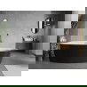 Mexen Lira freistehende Badewanne Design 170 x 80 cm, weiß/schwarz, schwarzer Überlauf - 52831708075-70