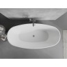 Mexen Lira wanna wolnostojąca wzór 170 x 80 cm, biała/czarna, przelew gun metal - 52831708075-95