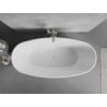 Mexen Lira freistehende Badewanne Muster 170 x 80 cm, weiß/schwarz, Überlauf gebürsteter Nickel - 52831708075-97