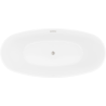 Mexen Lira freistehende Badewanne Muster 170 x 80 cm, weiß/schwarz, Überlauf gebürsteter Nickel - 52831708075-97