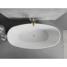 Mexen Lira wanna wolnostojąca wzór 170 x 80 cm, biała/czarna, przelew złoty - 52831708075-50