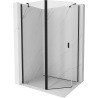 Mexen Mist asymmetrical pentagonal shower enclosure with hinged door 100 x 90 cm, transparent, black - 8A8-100-090-70-00