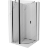 Mexen Mist pentagonal hinged shower enclosure 100 x 100 cm, transparent, black - 8A8-100-100-70-00