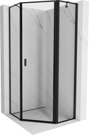 Mexen Mist cabina doccia pentagonale con porta destra 90 x 90 cm, cornice nera, nera - 8A8-090-090-70-70-P