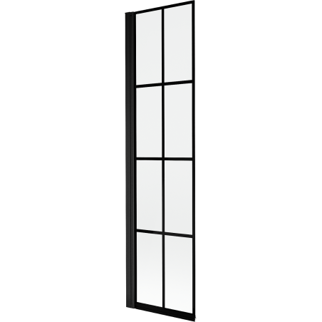 Mexen Mist Duschabtrennung 1-flügelig links 50 x 150 cm, schwarzes Gitter, schwarz - 8A9-050-001-70-77-L