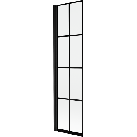 Mexen Mist Duschwand 1-flügelig links 50 x 150 cm, schwarzes Gitter, schwarz - 8A9-050-001-70-77-L