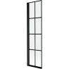 Mexen Mist Duschabtrennung 1-flügelig links 50 x 150 cm, schwarzes Gitter, schwarz - 8A9-050-001-70-77-L
