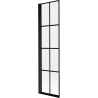 Mexen Mist parawan nawannowy 1-skrzydłowy lewy 50 x 150 cm, czarna kratka, czarny - 8A9-050-001-70-77-L