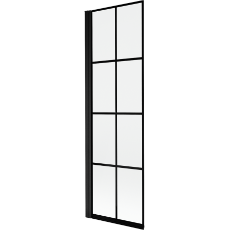 Mexen Mist Duschwand 1-flügelig links 60 x 150 cm, schwarzes Gitter, schwarz - 8A9-060-001-70-77-L