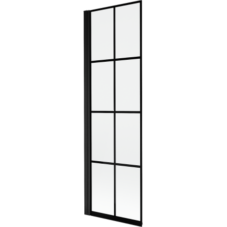 Mexen Mist paravan za kadu s jednim krilom lijevi 60 x 150 cm, crni uzorak, crni - 8A9-060-001-70-77-L