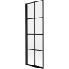 Mexen Mist Duschwand 1-flügelig links 60 x 150 cm, schwarzes Gitter, schwarz - 8A9-060-001-70-77-L