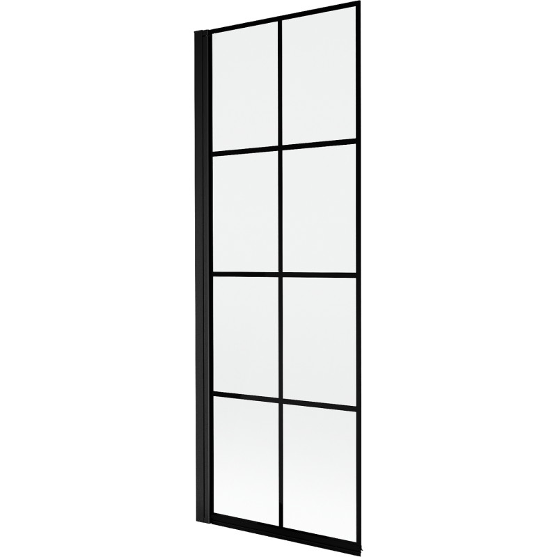 Mexen Mist shower screen single-wing left 70 x 150 cm, black grid, black - 8A9-070-001-70-77-L