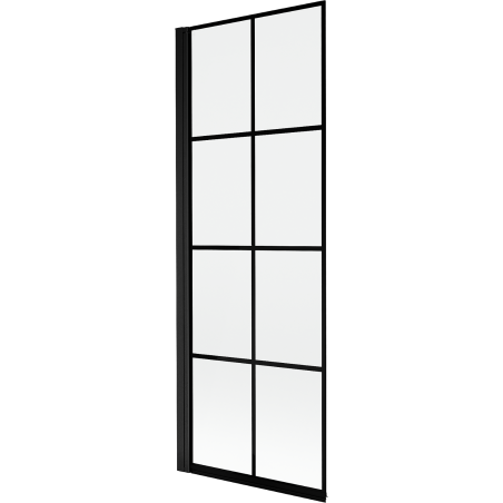 Mexen Mist douchewand 1-deurs links 70 x 150 cm, zwart raster, zwart - 8A9-070-001-70-77-L