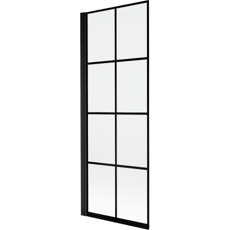 Mexen Mist vannitoa dušiparun ühesuunaline vasak 70 x 150 cm, must ruudustik, must - 8A9-070-001-70-77-L