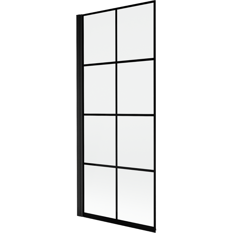 Mexen Mist 1-wing left shower screen 80 x 150 cm, black grille, black - 8A9-080-001-70-77-L