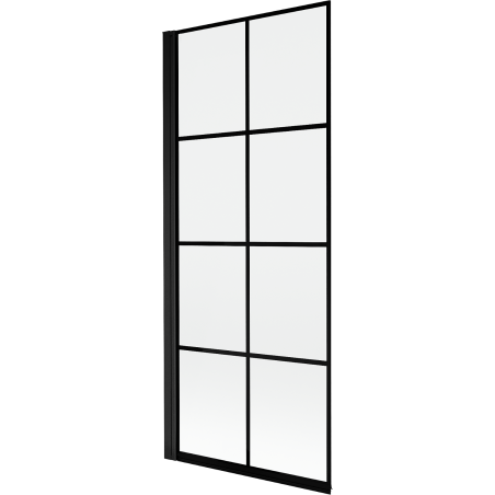 Mexen Mist douchewand 1-delig links 80 x 150 cm, zwart raster, zwart - 8A9-080-001-70-77-L