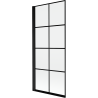 Mexen Mist 1-wing left shower screen 80 x 150 cm, black grille, black - 8A9-080-001-70-77-L