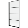 Mexen Mist Duschabtrennung 1-flügelig links 90 x 150 cm, schwarzes Gitter, schwarz - 8A9-090-001-70-77-L