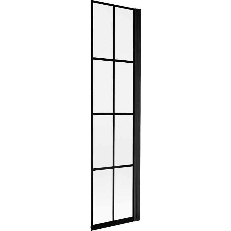 Mexen Mist Duschabtrennung 1-flügelig rechts 50 x 150 cm, schwarzes Gitter, schwarz - 8A9-050-001-70-77-P