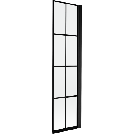 Mexen Mist Duschabtrennung 1-flügelig rechts 50 x 150 cm, schwarzes Gitter, schwarz - 8A9-050-001-70-77-P