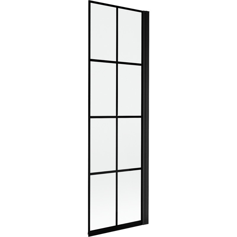 Mexen Mist vannitoasirm 1-leheline parem 60 x 150 cm, must ruudustik, must - 8A9-060-001-70-77-P