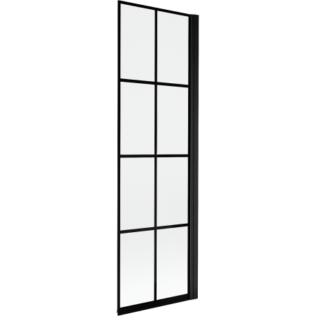 Mexen Mist vannitoasirm 1-leheline parem 60 x 150 cm, must ruudustik, must - 8A9-060-001-70-77-P