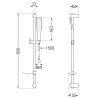 Mexen DF49 sliding shower set, black - 785494582-75