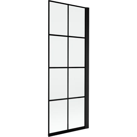 Mexen Mist Duschwand 1-flügelig rechts 70 x 150 cm, schwarzes Gitter, schwarz - 8A9-070-001-70-77-P