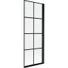 Mexen Mist parawan nawannowy 1-skrzydłowy prawy 70 x 150 cm, czarna kratka, czarny - 8A9-070-001-70-77-P