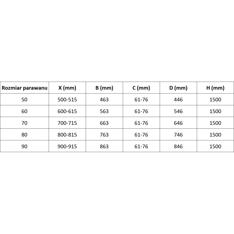 Mexen Mist pantalla de ducha de 1 ala derecha 80 x 150 cm, rejilla negra, negro - 8A9-080-001-70-77-P