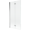 Mexen Mist Duschwand 2-teilig links 90 x 150 cm, transparent, Chrom - 8A9-090-002-01-00-L