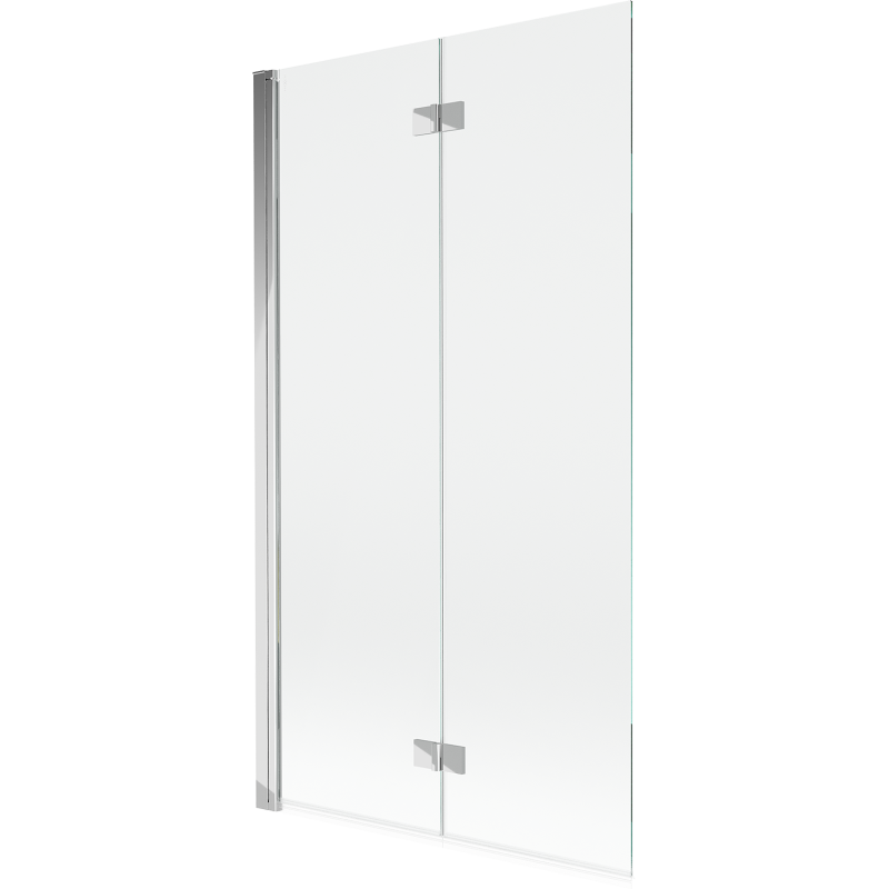 Mexen Mist badklapscherm 2-delig links 100 x 150 cm, transparant, chroom - 8A9-100-002-01-00-L
