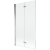 Mexen Mist parawan nawannowy 2-skrzydłowy lewy 100 x 150 cm, transparent, chrom - 8A9-100-002-01-00-L