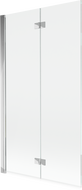Mexen Mist badklapscherm 2-delig links 100 x 150 cm, transparant, chroom - 8A9-100-002-01-00-L