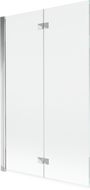 Mexen Mist Bidden Duschwandschutz 2-flillege lënks 110 x 150 cm, transparent, Chrom - 8A9-110-002-01-00-L