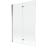 Mexen Mist kahetiivaline vannitoasein, vasak 120 x 150 cm, läbipaistev, kroom - 8A9-120-002-01-00-L