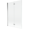 Mexen Mist parawan nawannowy 2-skrzydłowy lewy 120 x 150 cm, transparent, chrom - 8A9-120-002-01-00-L