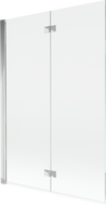 Mexen Mist badscherm 2-delig links 120 x 150 cm, transparant, chroom - 8A9-120-002-01-00-L