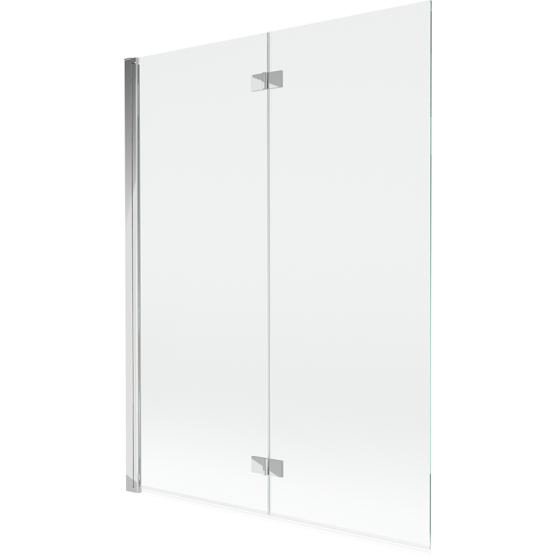 Mexen Mist parawan nawannowy 2-skrzydłowy lewy 130 x 150 cm, transparent, chrom - 8A9-130-002-01-00-L