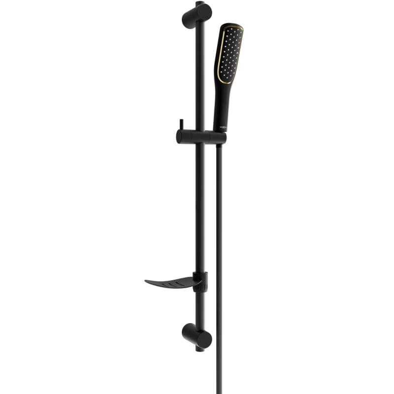 Mexen DF49 sliding shower set, black - 785494582-75