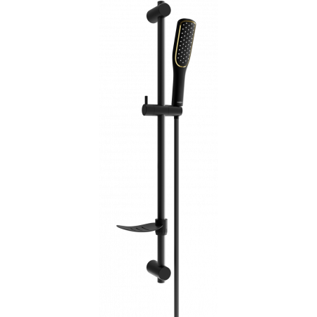 Mexen DF49 sliding shower set, black - 785494582-75