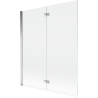 Mexen Mist paravan za kadu s dva krila lijevi 140 x 150 cm, proziran, krom - 8A9-140-002-01-00-L