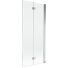 Mexen Mist badwand, 2-delig, rechts, 80 x 150 cm, transparant, chroom - 8A9-080-002-01-00-P