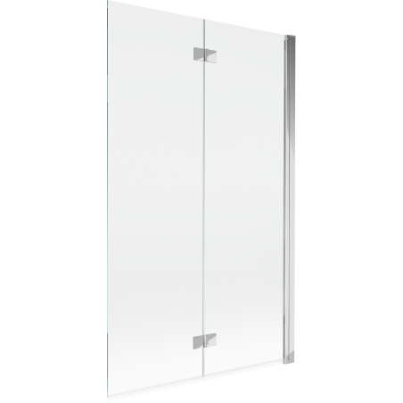 Mexen Mist zweefoldeeg Badscreen riets, 110 x 150 cm, transparent, Chrom - 8A9-110-002-01-00-P