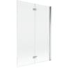 Mexen Mist dvokrilni desni paravan za kadu 120 x 150 cm, proziran, krom - 8A9-120-002-01-00-P