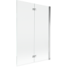 Mexen Mist parawan nawannowy 2-skrzydłowy prawy 120 x 150 cm, transparent, chrom - 8A9-120-002-01-00-P