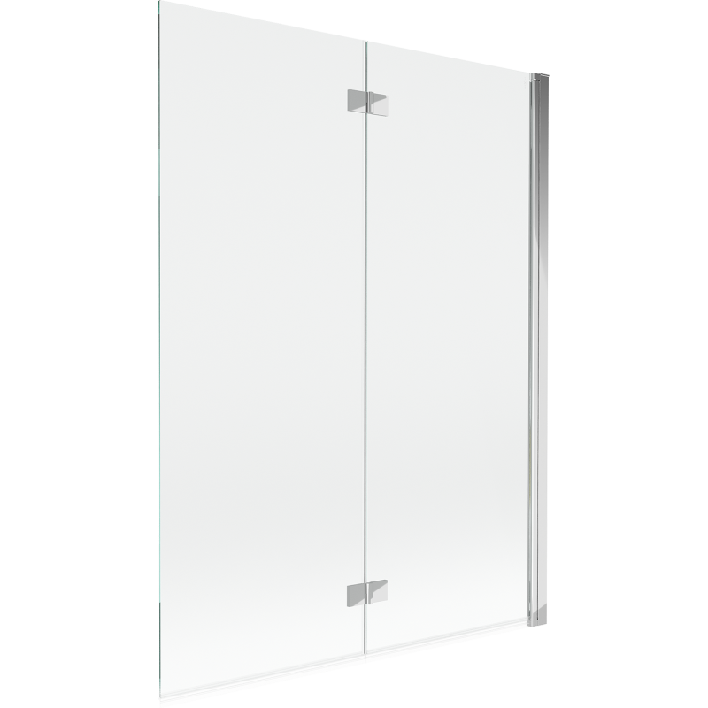 Mexen Mist badwand 2-delig rechts 130 x 150 cm, transparant, chroom - 8A9-130-002-01-00-P